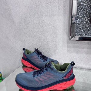 Hoka Vibrant Blue and orange Athletic Shoes size 10.5